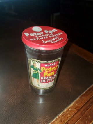 Vintage Derby Peter Pan Peanut Butter Jar & Lid 3
