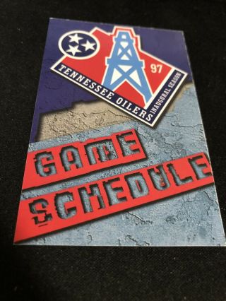 1997 Tennessee Oilers Football Pocket Schedule Ticketmaster Version