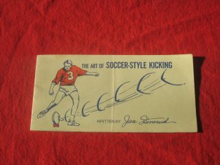 Booklet - The Art Of Soccer Style Kicking - Jan Stenerud