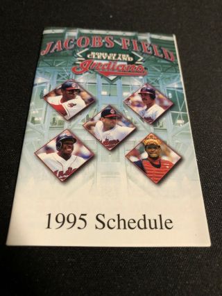 1995 Cleveland Indians Baseball Pocket Schedule Mlb Version