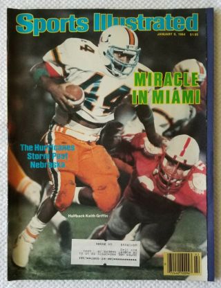 Sports Illustrated January 9,  1984 Kieth Griffin - Miami Hurricanes