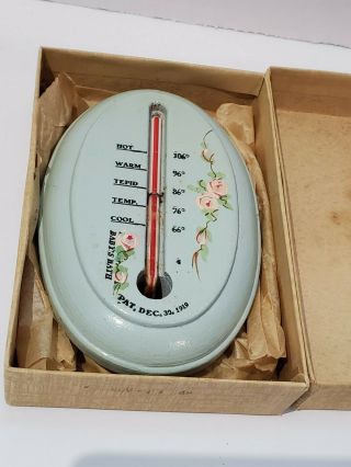 Vintage Antique Taylor Wooden Baby Bath Thermometer