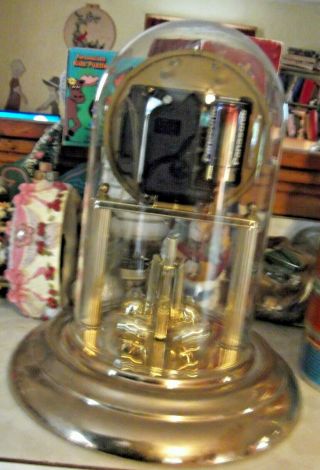 Vintage Elgin Anniversary Quartz Clock with Glass Dome 2