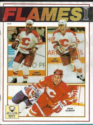 1988 - 89 Nhl Hockey Program,  Edmonton Oilers At Calgary Flames,  Dec 8,  Loob,
