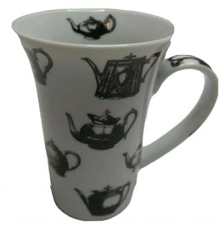 Coffee Mug Cup Paul Cardew Antique Pewter Vintage Tea Pots Kettle Black White
