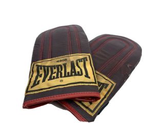 Vintage Everlast Speed Bag/sparring Leather Gloves Metal Palm Grip 4308 Burgundy