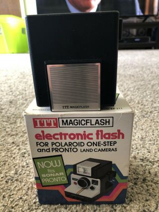 Vintage Itt Magicflash Electronic Flash Ef - 211 Polaroid 1 Step & Pronto Land