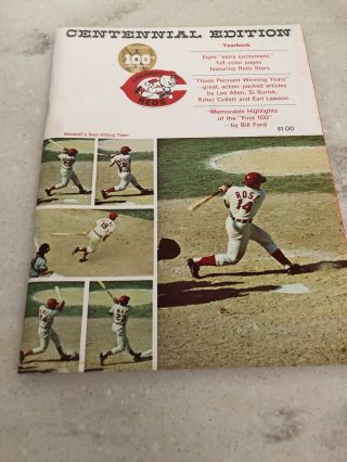 1969 Cincinnati Reds Centennial Edition Yearbook Year Book