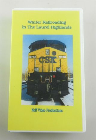 Train Vhs Tape Winter Railroading In The Laurel Highlands Conrail Csx W&le F40