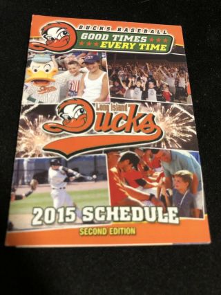 2015 Long Island Ducks Baseball Pocket Schedule Second Edition