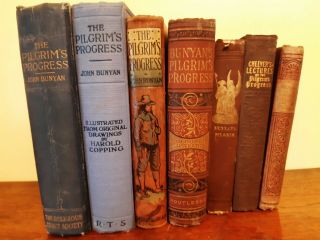 X7 Antique Books Of John Bunyan From Bedford.  The Pilgrims Progress