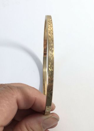 Antique Art Deco 9 Ct Rolled Gold Slave Bangle,  Heavy,