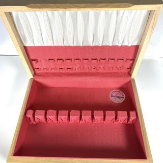 Vintage Wm Rogers & Son Wooden Silverware Flatware Chest Case Box Only P
