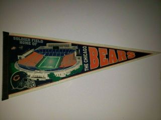 Nfl Football Chicago Bears Full Size Pennant Vintage Soldier Field