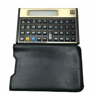 Vintage Hewlett Packard Hp 12c Financial Calculator With Case Sleeve Cover
