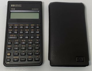Hp 10b Business Financial Calculator Hewlett Packard Chocolate Color Vintage