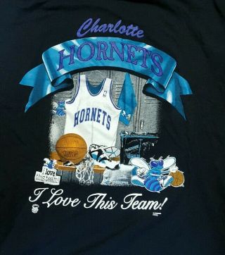 Vintage Charlotte Hornets Nba Xl T - Shirt I Love This Team