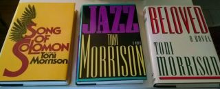 3 By Morrison,  Song Of Solomon,  Jazz,  Beloved,  Toni Morrison Hardcover Very Good