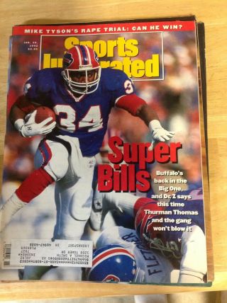 January 20 1992 Thurman Thomas Buffalo Bills Football Sports Illustrated Hof Old