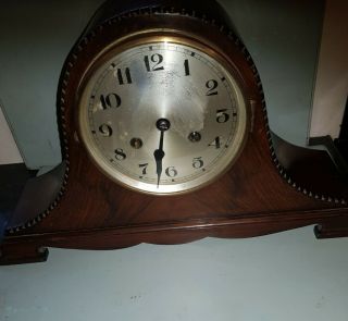 Vintage Art Deco German Napoleon Hat Drgm 8 - Day Mantel Clock With Chimes