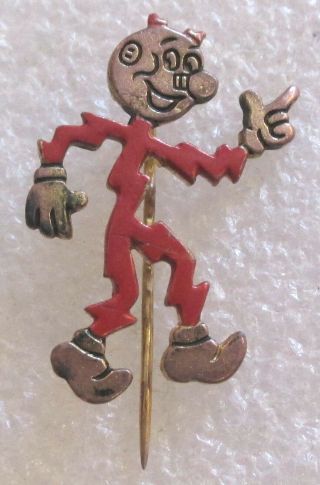 Vintage Reddy Kilowatt Electricity Mascot Souvenir Stick Pin