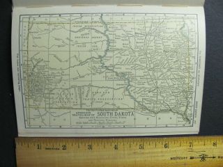 1893 South Dakota Railroad Atlas Map W/ Index Of All Rr Lines In Sd History
