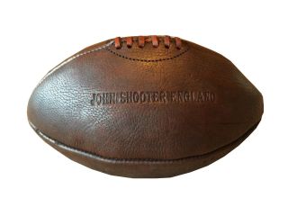 Vintage Retro Style Leather Rugby Ball Antique Cow Hide Leather