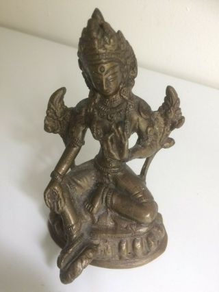 Vintage Bronze Figure Of A Goddess