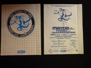 1984 Us Open Frisbee Disc Wham - O Championships Program 12 Pages
