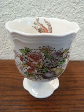 Vintage Royal Doulton Hampshire 3 5/8 " Tall Footed Egg Cup Pedestal D6141 Floral