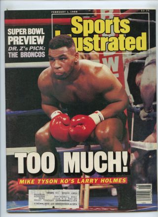 Sports Illustrated Mike Tyson Ko Larry Holmes 1988 Bowl Preview