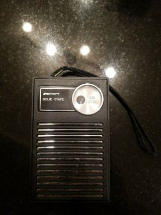 Vintage Kmart Am Pocket Radio Solid State Code 06 - 31 - 09 Complete
