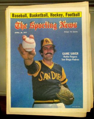 Sporting News Newspaper April 30 1977 Rollie Fingers San Diego Padres