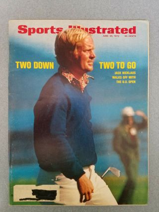 Sports Illustrated June 26,  1972 Jack Nicklaus Us Open Win