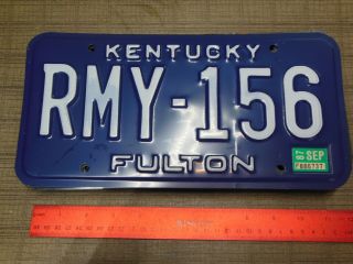 Rmy 156 = Sept 1987 Fulton County Kentucky License Plate Yom? Ford Chevy Dodge