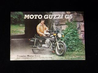 Vintage Moto Guzzi 1000 G5 Sp V50 Brochure Ambassador Sport 5 Speed