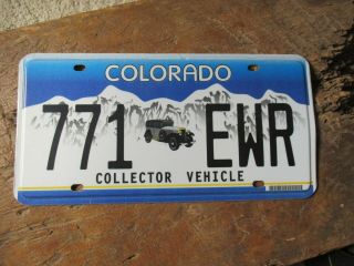 Single Colorado License Plate Expired 771 - Ewr Collector Vehicle
