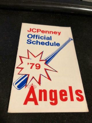 1979 California Angels Baseball Pocket Schedule Jc Penney Version