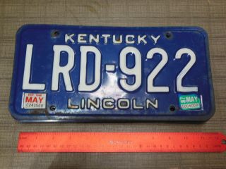 Lrd 922 = May 1987 Lincoln County Kentucky License Plate Yom? Ford Chevy Dodge