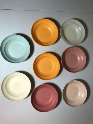 8 Lit Colorful Vintage Tupperware Cereal Bowls With Lids 155