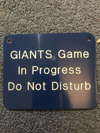 York Giants Game In Progress Do Not Disturb Sign Mid 1990 