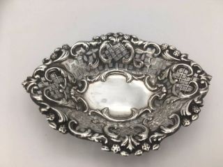 Victorian Solid Silver Pin Dish Adie & Lovekin Birmingham 1896