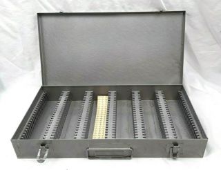 Vintage BRUMBERGER Metal 35mm Slide or 2x2 Coin Storage Case Box Holds 150 2