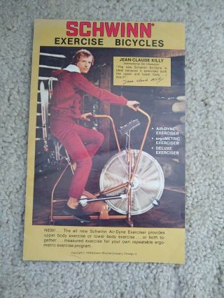 1979 Schwinn Exercise Bicycles Brochure Jean - Claude Killy