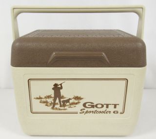 Vintage Gott Sportcooler 6 Lunch Tote Box 6 - Pack Cooler Ice Chest - Model 1806