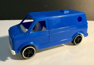 Vintage Gay Toys Inc Plastic Custom Van,  Item 537,  Blue,  7 " Long