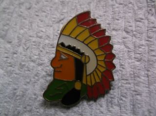 Cleveland Indians Stadium Lapel Pin Chief - Wahoo - Vintage Sunoco Rare