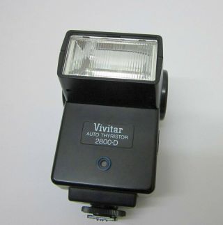 Vintage Vivitar Auto Thyristor 2800 - D Shoe Mount Camera Flash -
