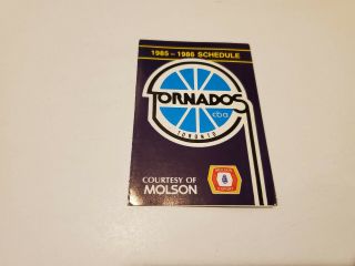 Rs20 Toronto Tornados 1985/86 Cba Basketball Pocket Schedule - Molson Export
