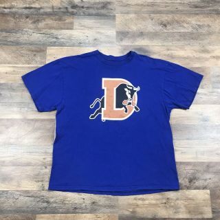 Denver Broncos Vintage Style T - Shirt Adult Xl Old Logo Blue Nfl Football Mens